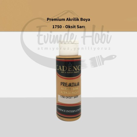 Premium Akrilik Boya 1750 Oksit  Sarı 70ML