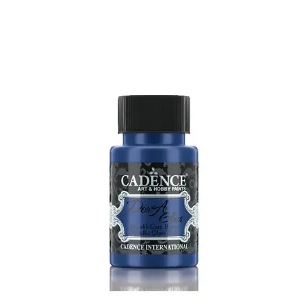 Cadence Dora Metallic Glass Paint 3154 Saks Blue 50ML