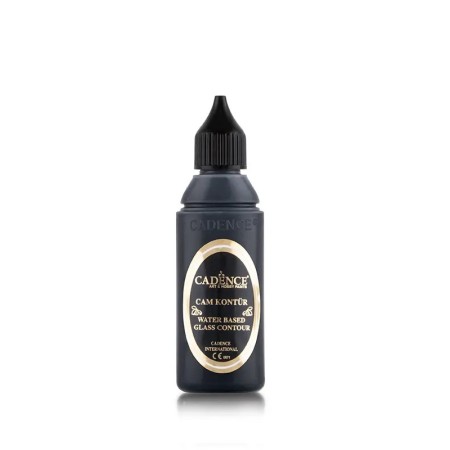 195 Schwarz Glas-Konturfarbe 50ML