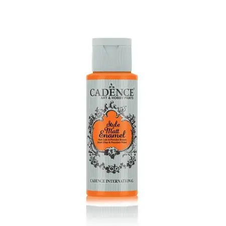 Cadence Enamel Matt Glass Porcelain Paint 370 Orange 59ML