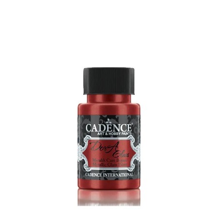 Cadence Dora Metalik Cam Boyası 3133 Kırmızı 50ML
