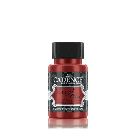 Cadence Dora Metallic Glass Paint 3133 Red 50ML