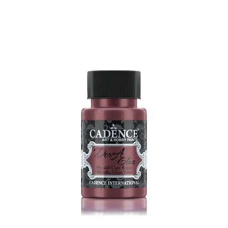 Cadence Dora Metalik Cam Boyası 3157 Parlak Vişne Çürüğü 50ML