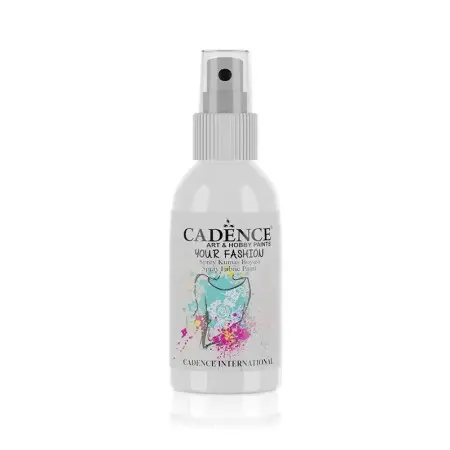1100 White Cadence Your Fashion Spray Fabric Paint 100ML