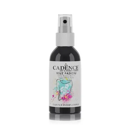 1119 Black Cadence Your Fashion Spray Fabric Paint 100ML