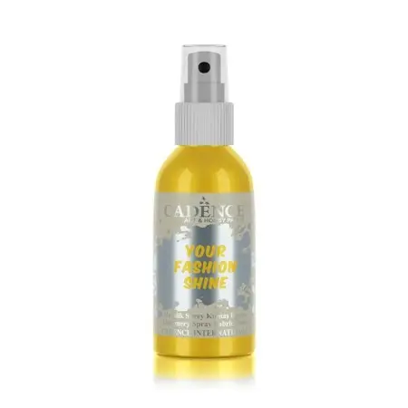 1102 Sunny Yellow Cadence Metallic Your Fashion Spray Fabric Paint 100ML
