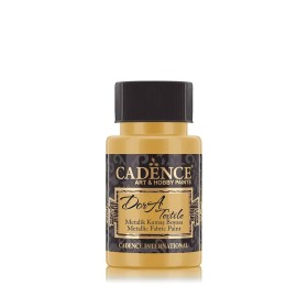 1136 Rich Gold Dora Textile Metallic Fabric Paint 50ML