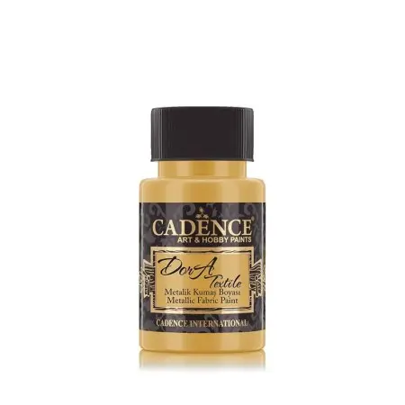 1136 Rich Gold Dora Textile Metallic Fabric Paint 50ML