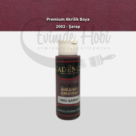 Premium Akrilik Boya 2002 Şarap 70ML