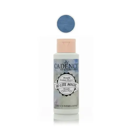 FM1369 Blue Hi-lite Metallic Fabric Paint 59ML