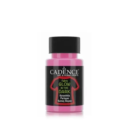 Pink Glow in Dark Fabric Paint 50ML
