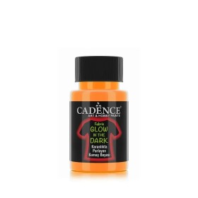 Orange Glow in Dark Fabric Paint 50ML