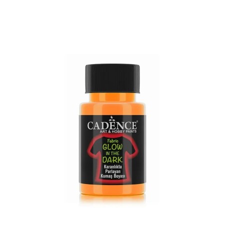 Orange Glow in Dark Fabric Paint 50ML