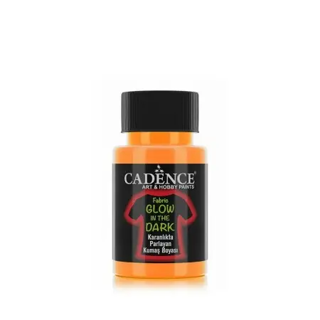 Turuncu Cadence Karanlıkta Parlayan Kumaş Boyası 50ML