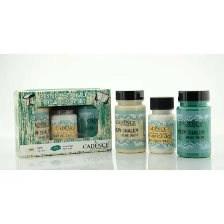 Kreidefarben-Set Creme Dunkel/Grün Royal Set5