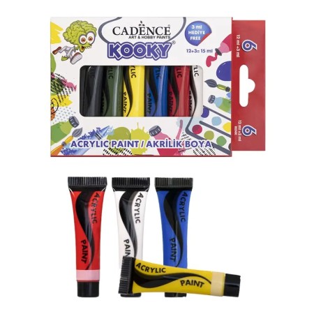 Kooky 6er Acrylfarbe Set 15ML