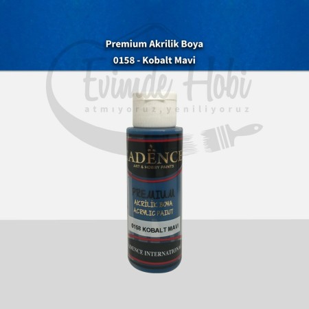 Premium Akrilik Boya 0158 Kobalt Mavi 70ML