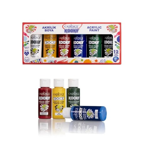 Kooky 12er Acrylfarbe Set 59ML