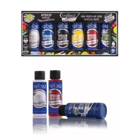 Kooky 6-Piece Glitter Hybrid Multisurface Acrylic Paint Set 70ML