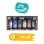 Kooky 6er Glitter Hybrid Multi-Oberfläche Acrylfarbe Set 70ML