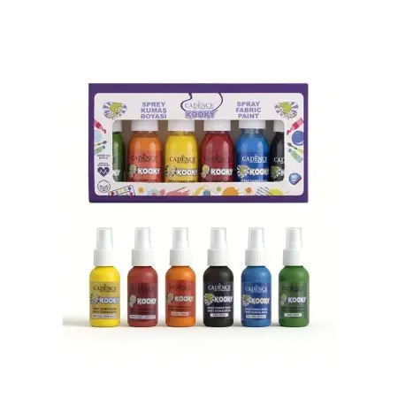 Kooky 6er Sprühfarbe für Textilien Set 50ML