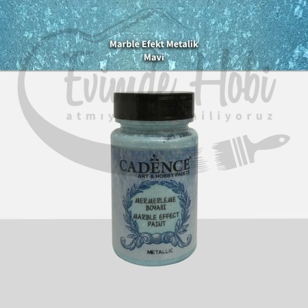 Cadence Metalik Mermer Boyası 113 Mavi 90ML