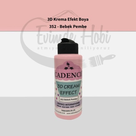 352 Bebek Pembe  3D Krema Efekt Boya 120ML