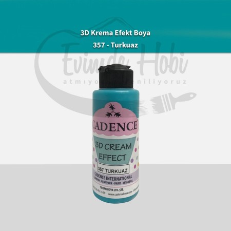 357 Turkuaz  3D Krema Efekt Boya 120ML