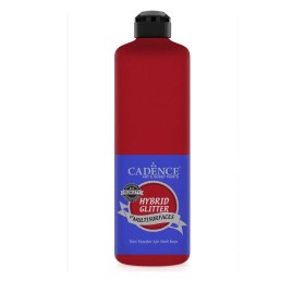 HSG053 Crimson Red - Silver Glitter Hybrid Multisurface Paint 500ML