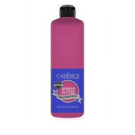 HSG025 Fushcia - Silver Glitter Hybrid Multisurface Paint 500ML