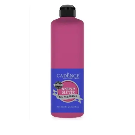 HSG025 Fushcia - Silver Glitter Hybrid Multisurface Paint 500ML