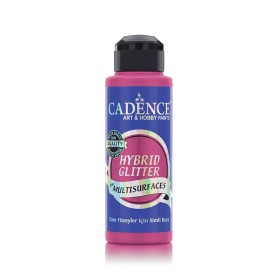 HSG025 Fushcia - Silver Glitter Hybrid Multisurface Paint 120ML