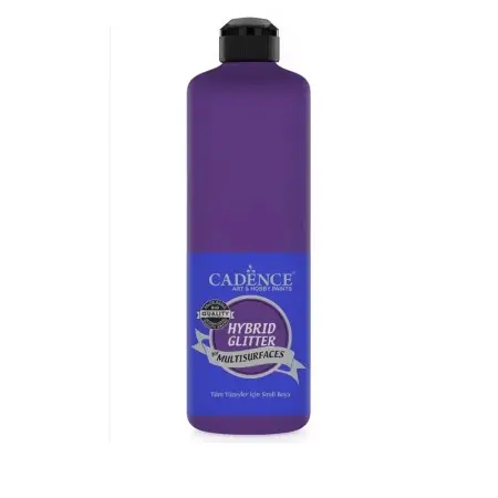 HSG034 Purple - Silver Glitter Hybrid Multisurface Paint 500ML