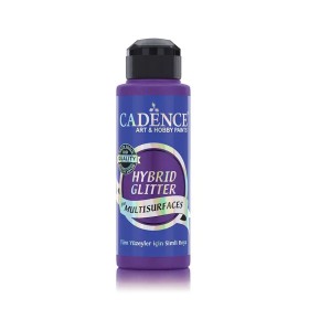 HSG034 Purple - Silver Glitter Hybrid Multisurface Paint 120ML