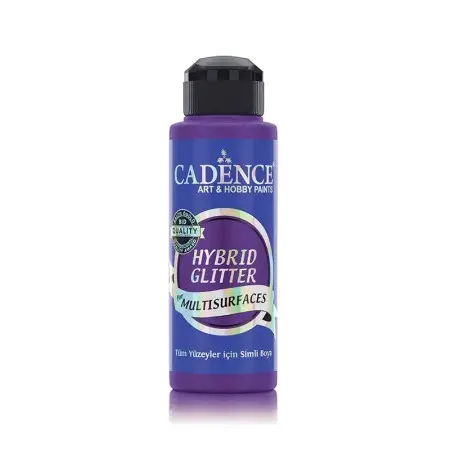 HSG034 Purple - Silver Glitter Hybrid Multisurface Paint 120ML