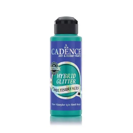 HSG044 Minze Grün Multi-Oberfläche Silber Glitzernd Hybridfarbe 120ML