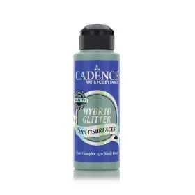 HSG089 Schimmel Grün Multi-Oberfläche Silber Glitzernd Hybridfarbe 120ML