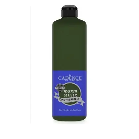 HSG051 Blatt Grün Multi-Oberfläche Silber Glitzernd Hybridfarbe 500ML