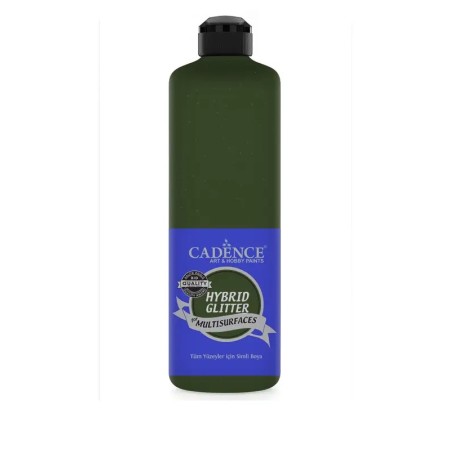 HSG051 Leaf Green - Silver Glitter Hybrid Multisurface Paint 500ML
