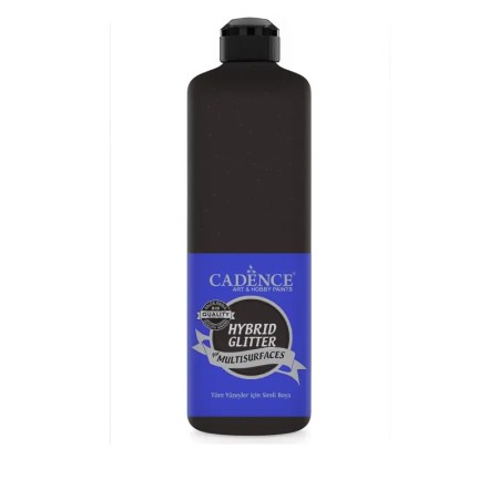 HSG060 Black - Silver Glitter Hybrid Multisurface Paint 500ML