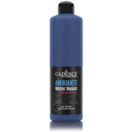 AW09 Midnight Blue Ambiante Water Resist Acrylic Paint 500ML + Varnish Catalyst 20GR