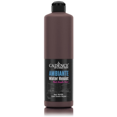 AW18 Dark Brown Ambiante Water Resist Acrylic Paint 500ML + Varnish Catalyst 20GR