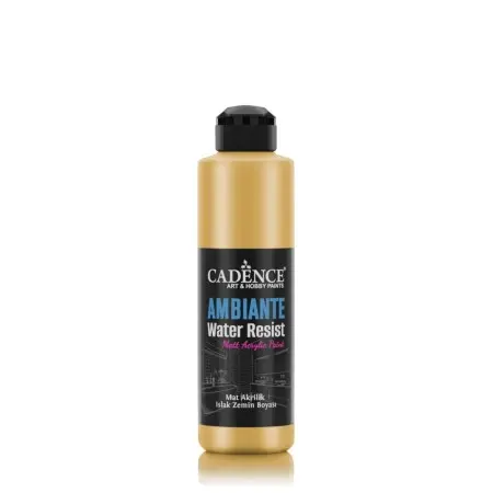 AWM03 Gold Ambiante Water Resist Metallic Paint 250ML + Varnish Catalyst 10GR