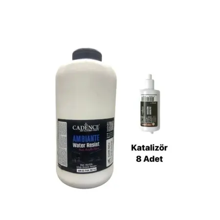 AW02 Pure White Ambiante Water Resist Acrylic Paint 2LT + Varnish Catalyst 80GR