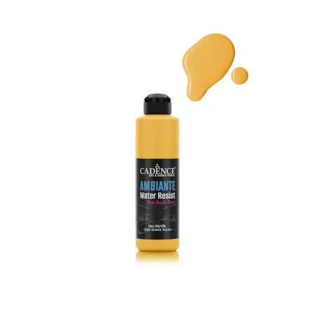 AW25 Sun Yellow Ambiante Water Resist Acrylic Paint 250ML + Varnish Catalyst 10GR