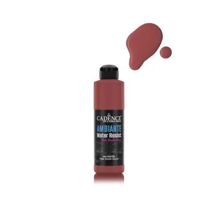 AW33 Coral Red Ambiante Water Resist Acrylic Paint 250ML + Varnish Catalyst 10GR