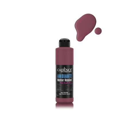 AW34 Bordeaux Ambiante Water Resist Acrylic Paint 250ML + Varnish Catalyst 10GR
