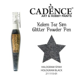 Stiftpulver-Glitzer Hologramm Schwarz