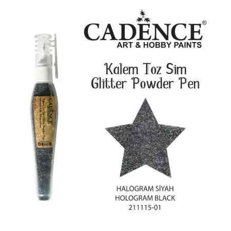 Stiftpulver-Glitzer Hologramm Schwarz
