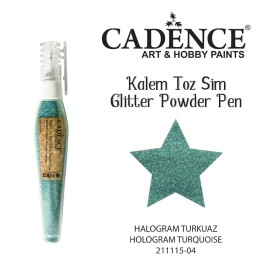 Stiftpulver-Glitzer Hologramm Türkis